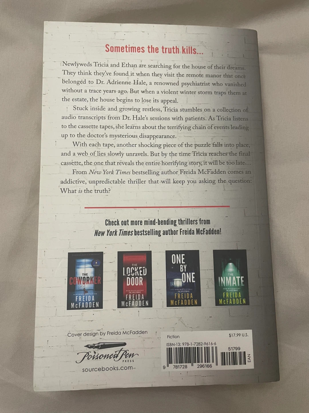 Never Lie by Freida McFadden Paperback Thriller Book - photo 2