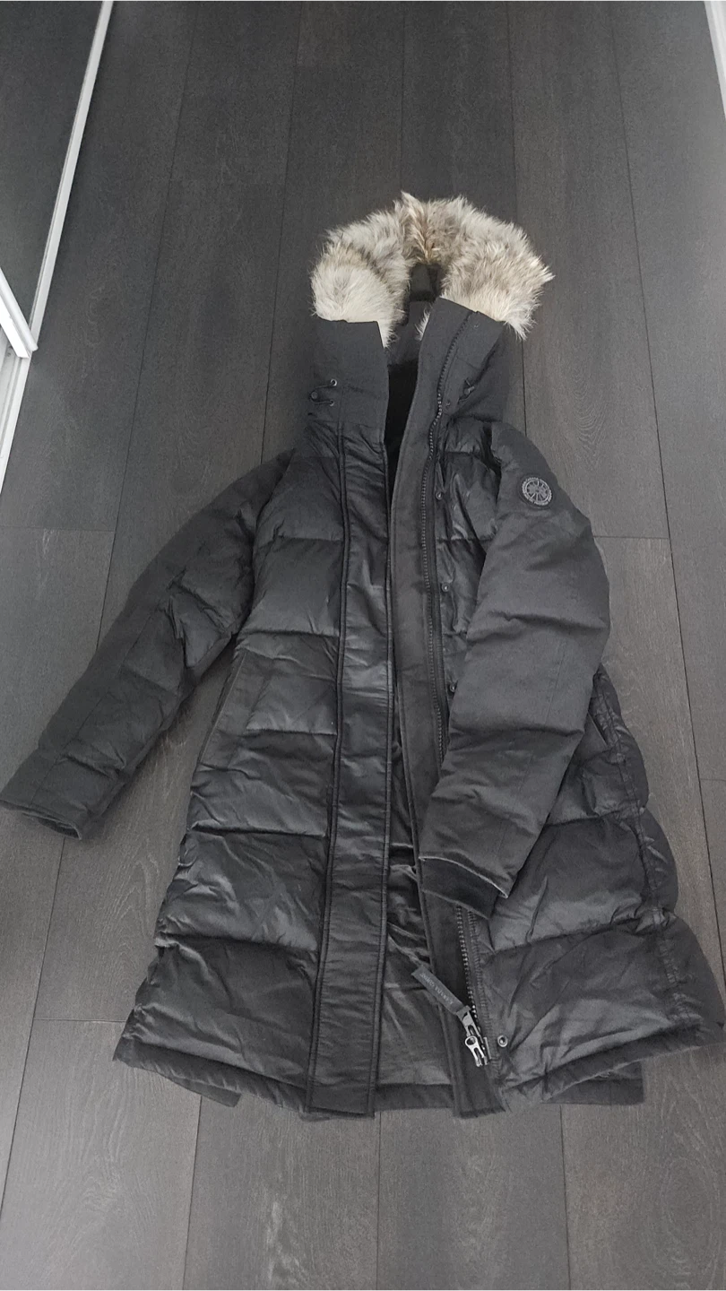 Canada Goose Black Down Parka with Fur Hood