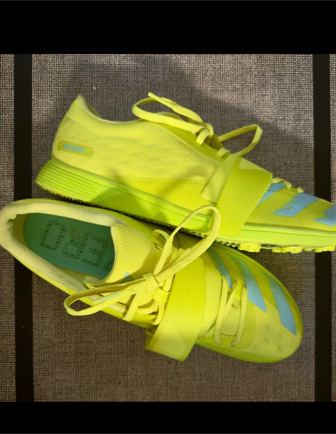 Chaussures Adidas Adizero Field de piste Jaune gr 13 - photo 5
