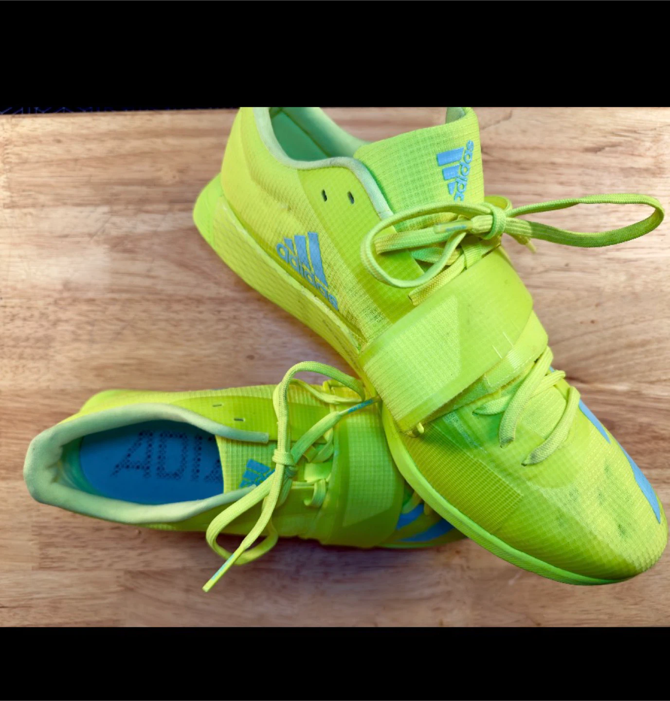 Chaussures Adidas Adizero Field de piste Jaune gr 13 - photo 3