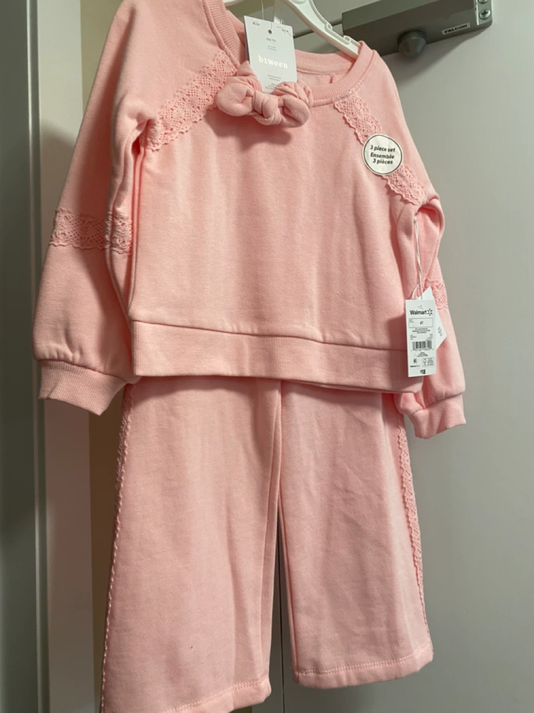 btween Pink 3-Piece Outfit Set with Bow - photo 5