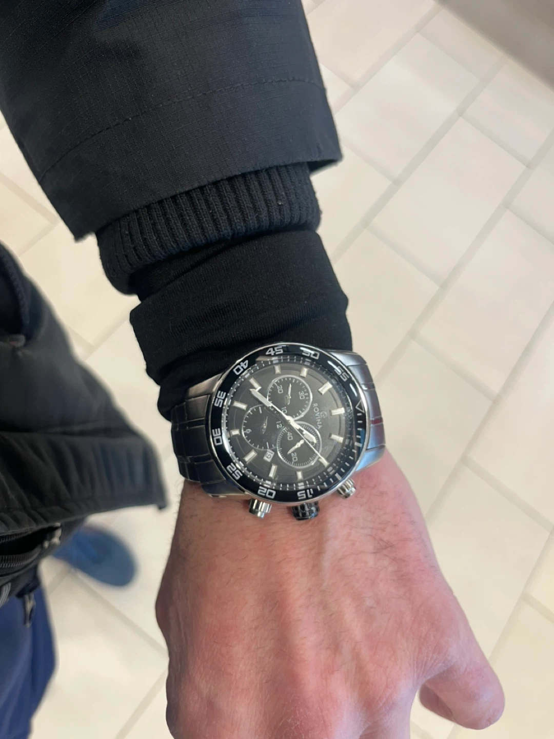 Montre ROVINA Chronographe Homme Acier Inoxydable