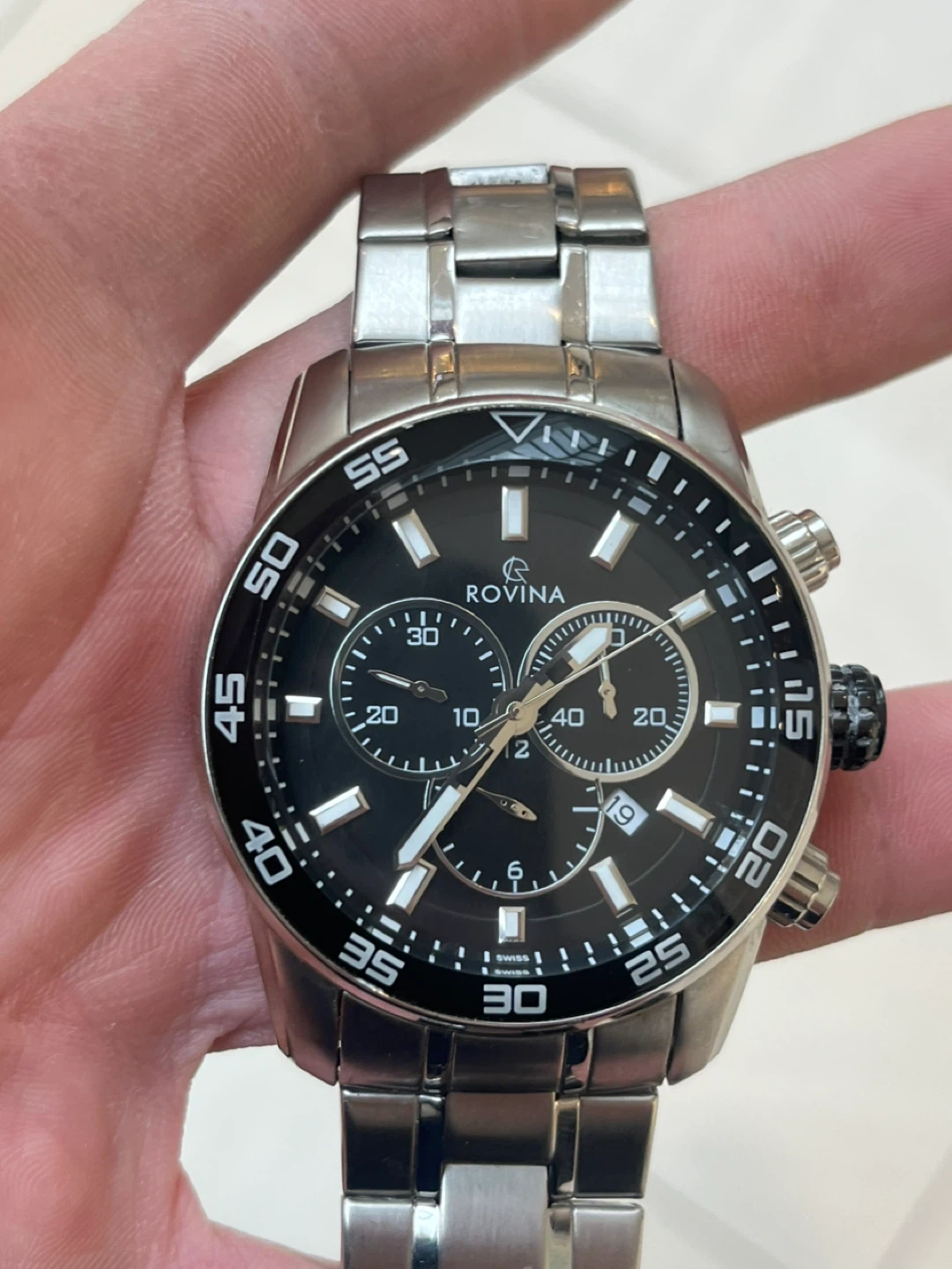 Montre ROVINA Chronographe Homme Acier Inoxydable - photo 2