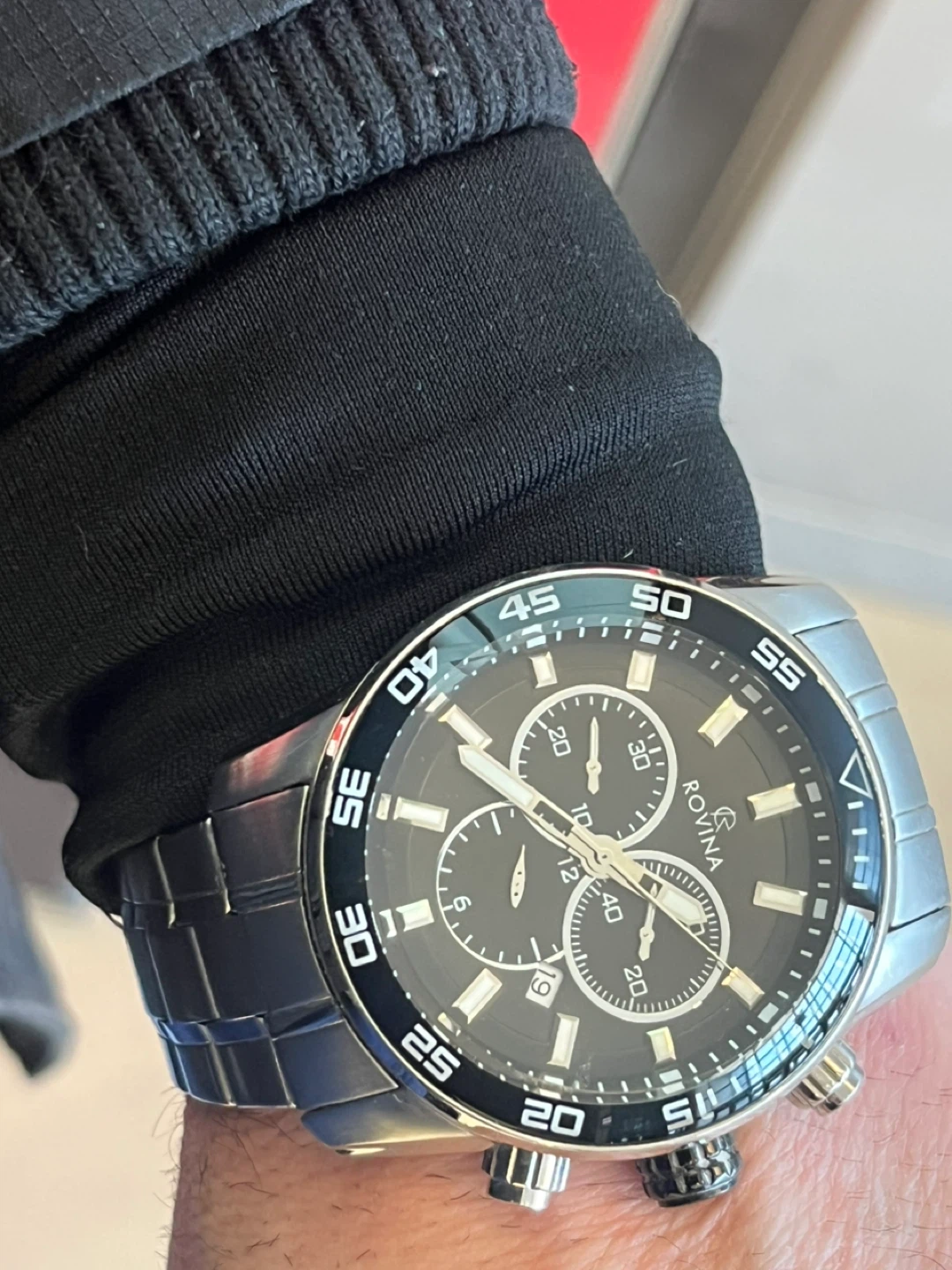 Montre ROVINA Chronographe Homme Acier Inoxydable - photo 3