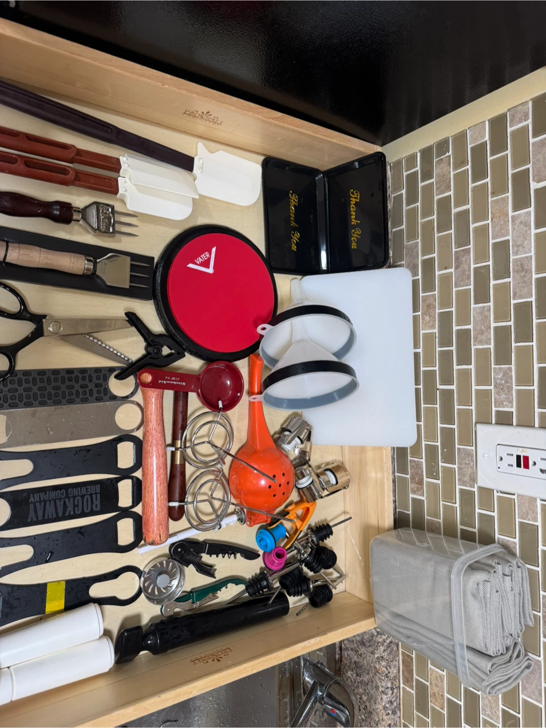 Assorted Barware and Kitchen Utensils