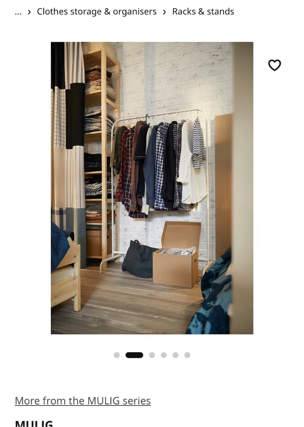 NEW IKEA MULIG Clothes Rack - White - photo 5