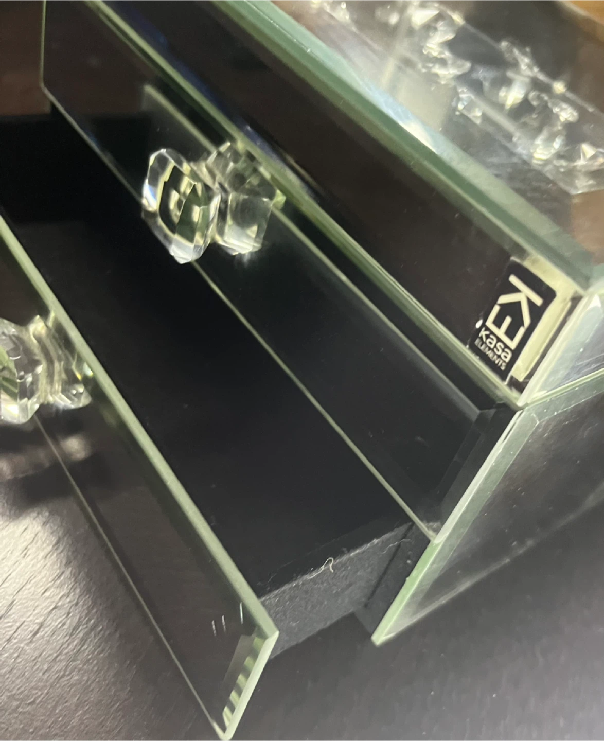 Boîte à bijoux Kasa Elements en verre et miroir - photo 2