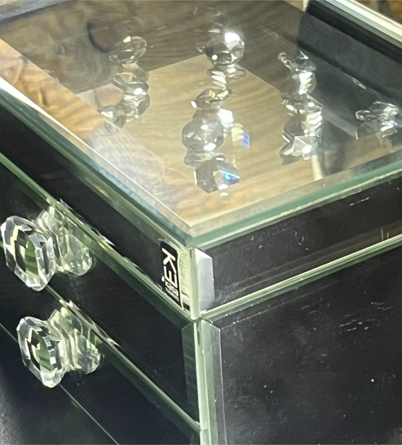 Boîte à bijoux Kasa Elements en verre et miroir - photo 4