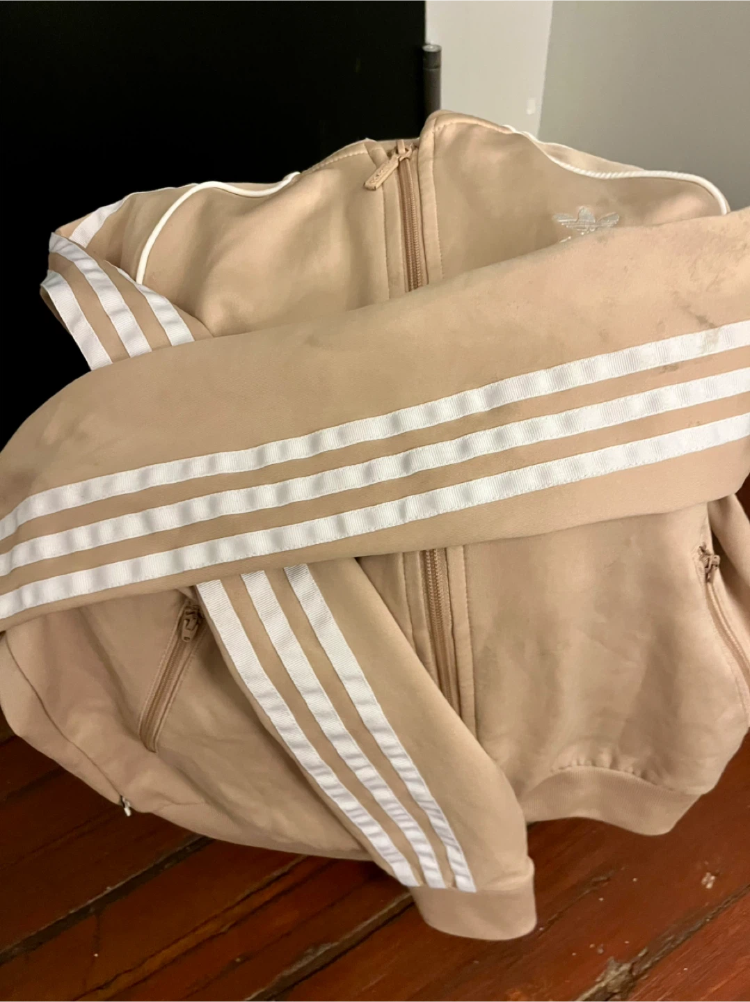 Veste Adidas beige style sportif pour femme, grandeur S - photo 4