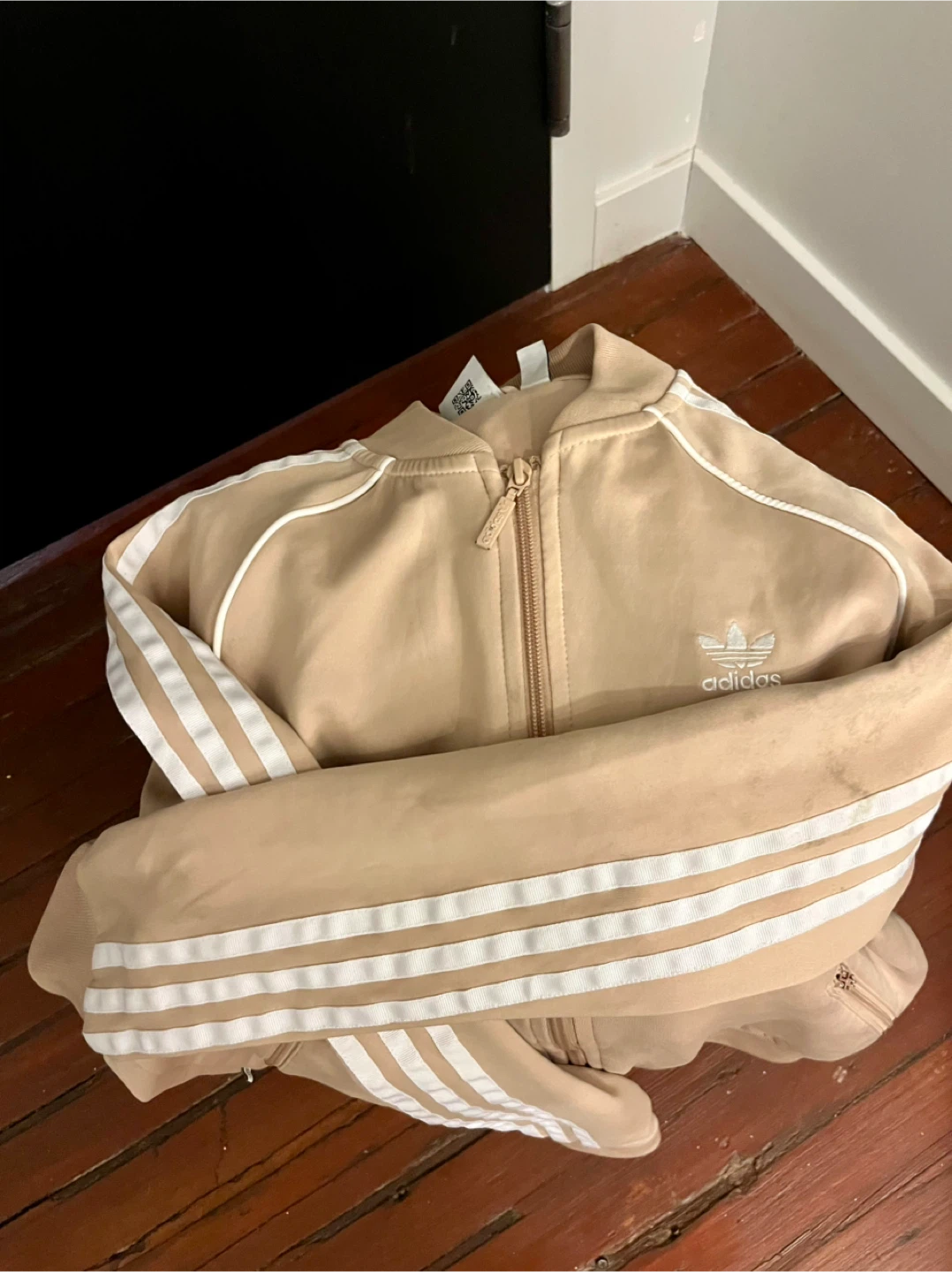 Veste Adidas beige style sportif pour femme, grandeur S - photo 5