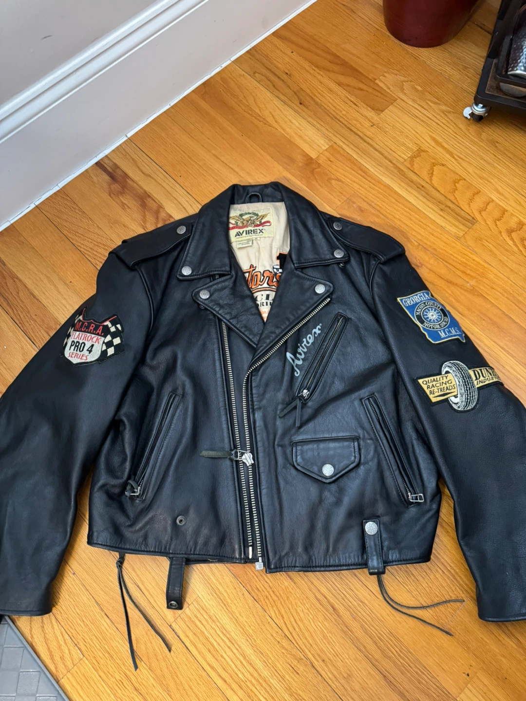 AVIREX Leather Motorcycle Jacket
