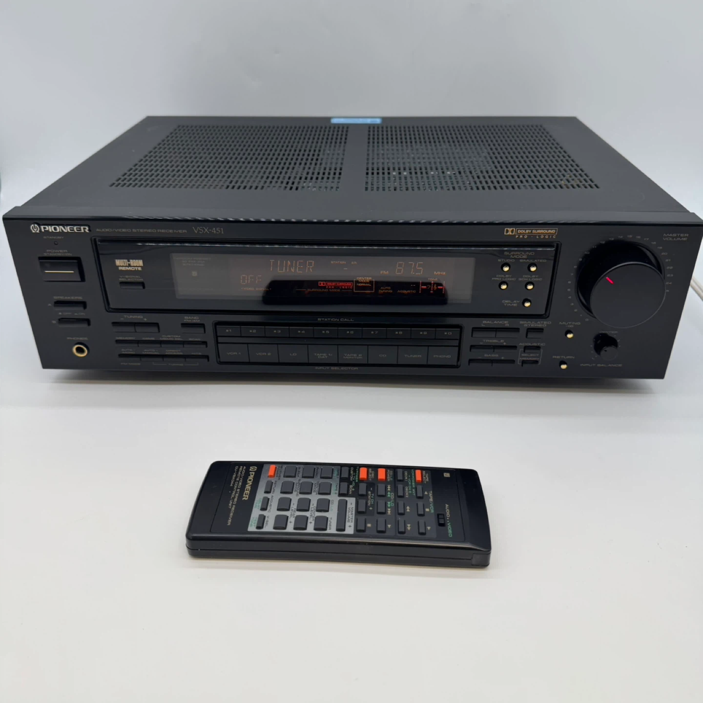 Pioneer VSX-451 Dolby ProLogic Stereo Receiver w/  RemoteWORKS