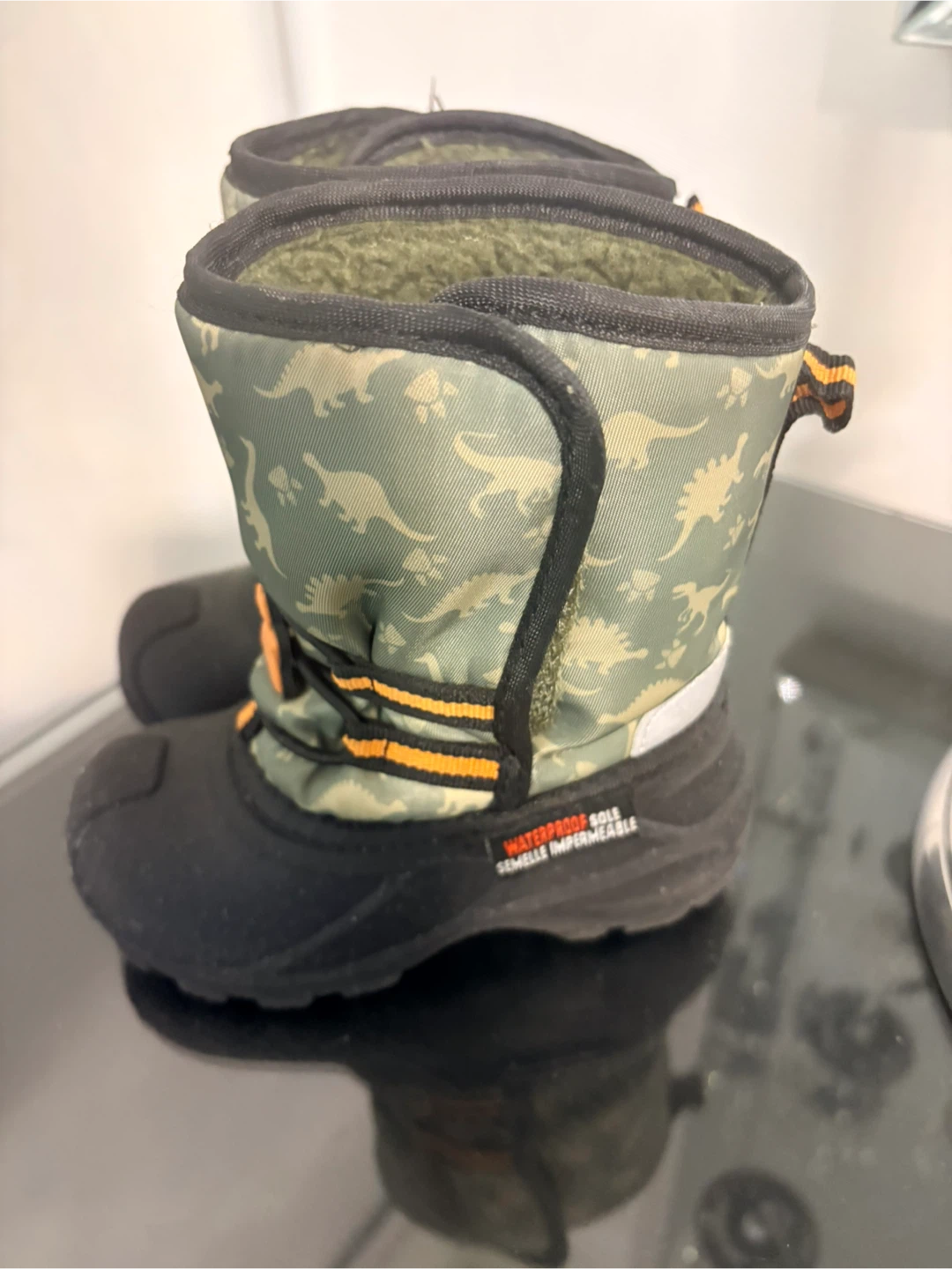 Kids Dinosaur Winter Boots Size 7