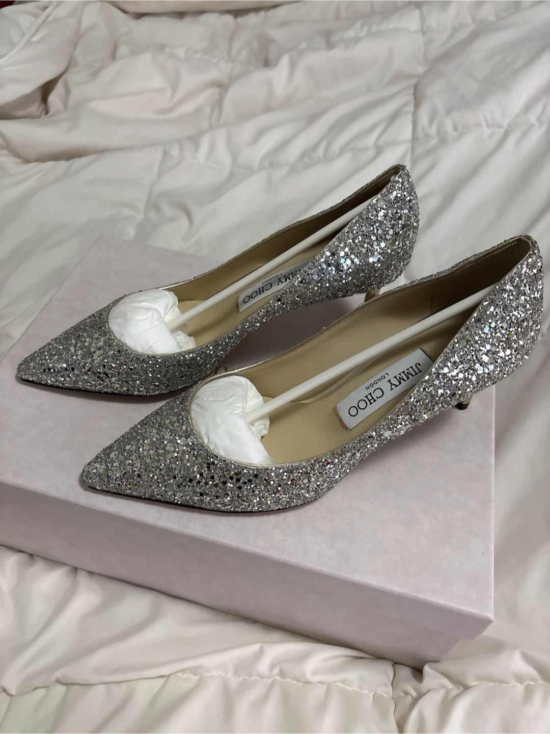 Jimmy Choo Glitter Heels size 6 (Romy 60 Champagne) - photo 2