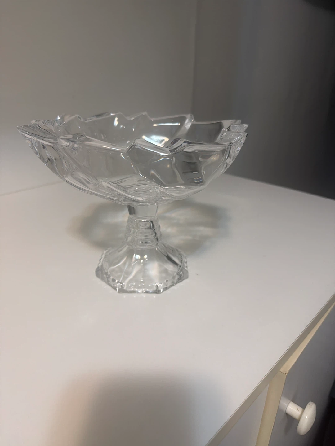 Clear Glass Footed Candy Dish