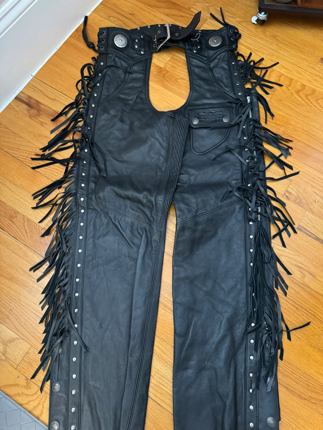 Harley-Davidson Leather Chaps with Fringe