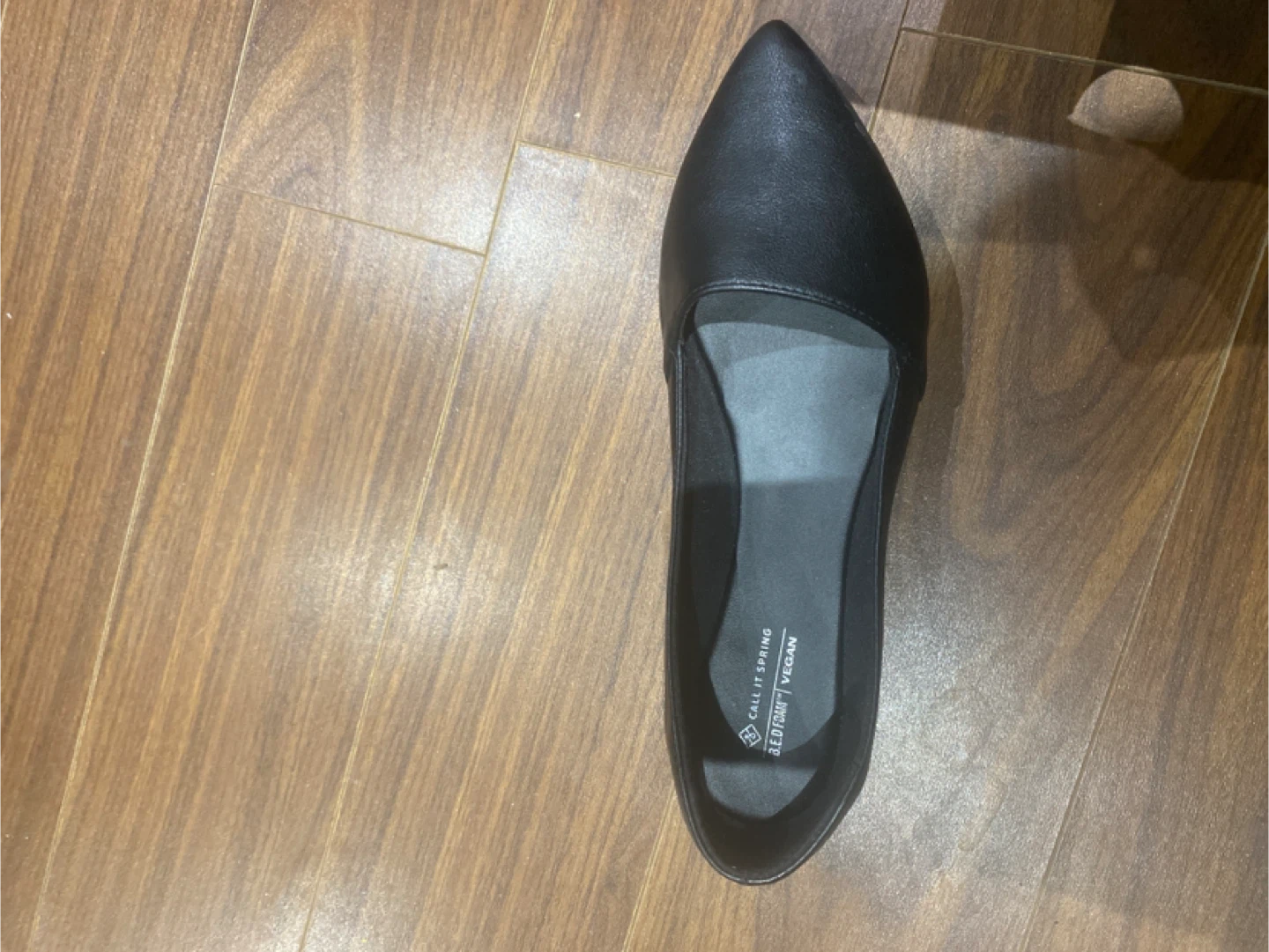 Call It Spring "Tatianaa" Black Vegan Flats - Size 8