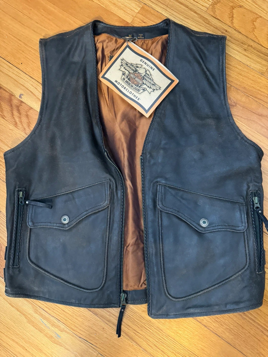 Harley-Davidson Men's Leather Vest - Size Medium