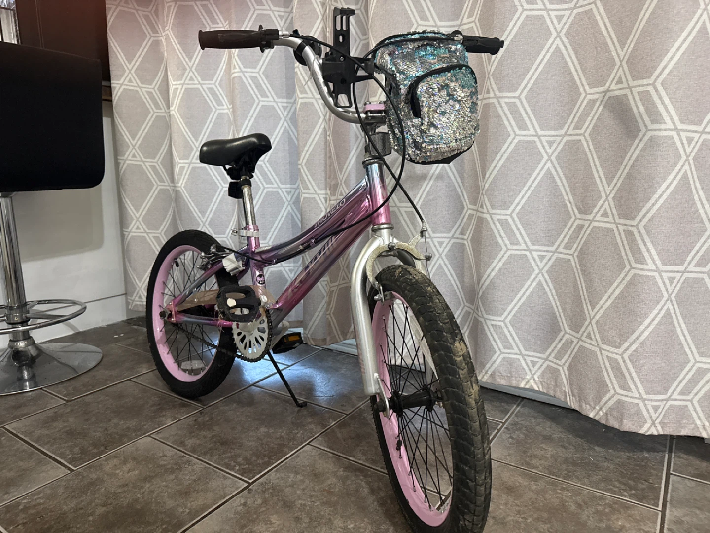 Girls Pink BMX Bike with Handlebar Bag - photo 2