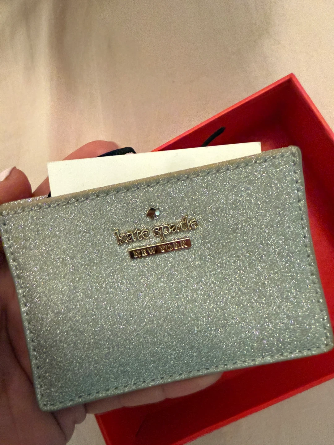Kate Spade Glitter Card Holder