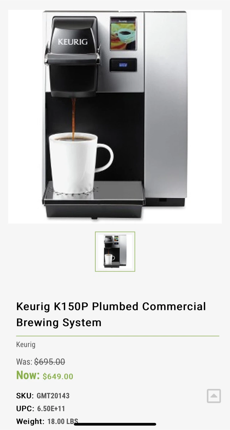 Keurig K150P Plumbed Commercial Brewing System - photo 3