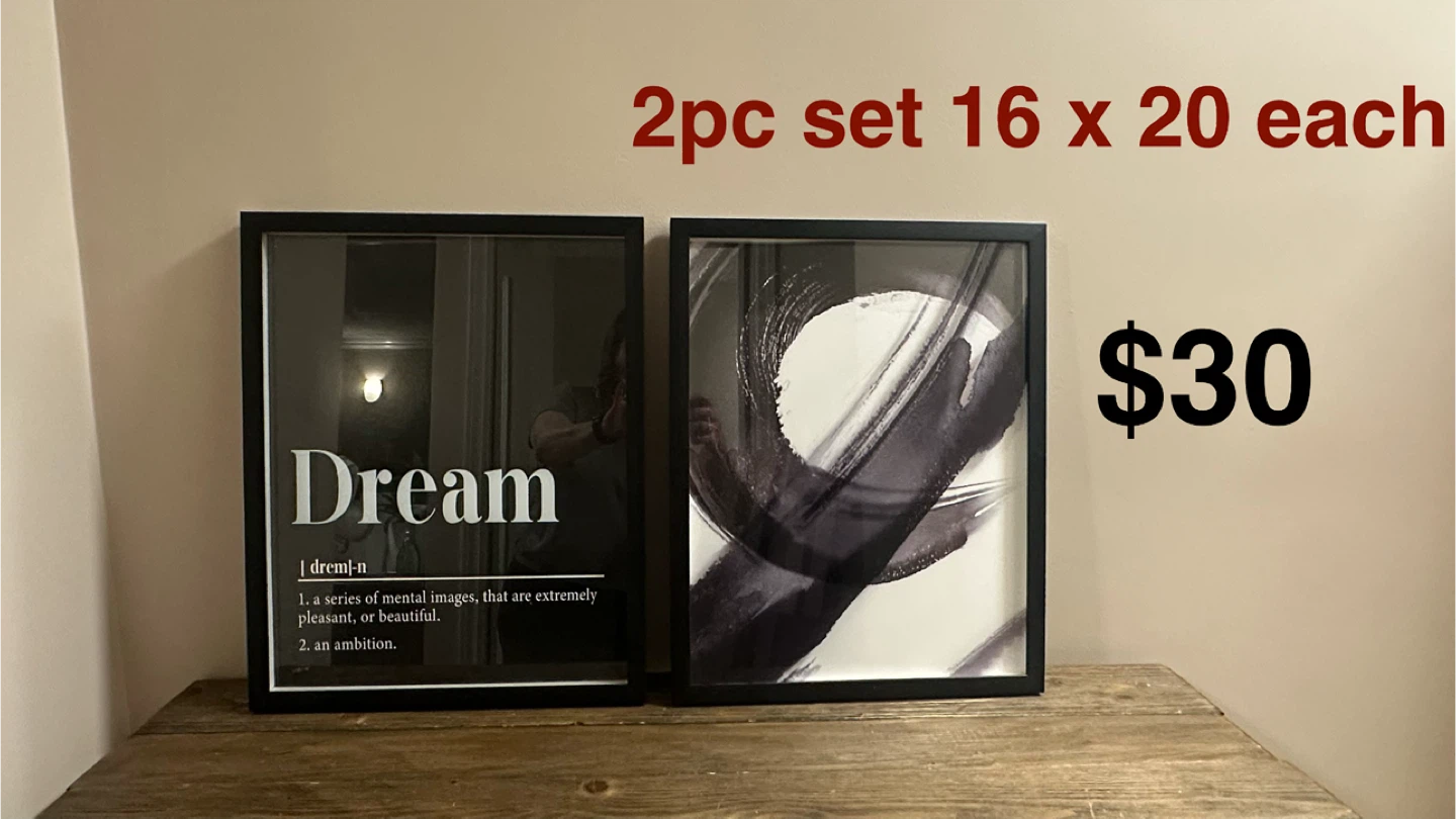 2pc Framed Wall Art Set 16 x 20