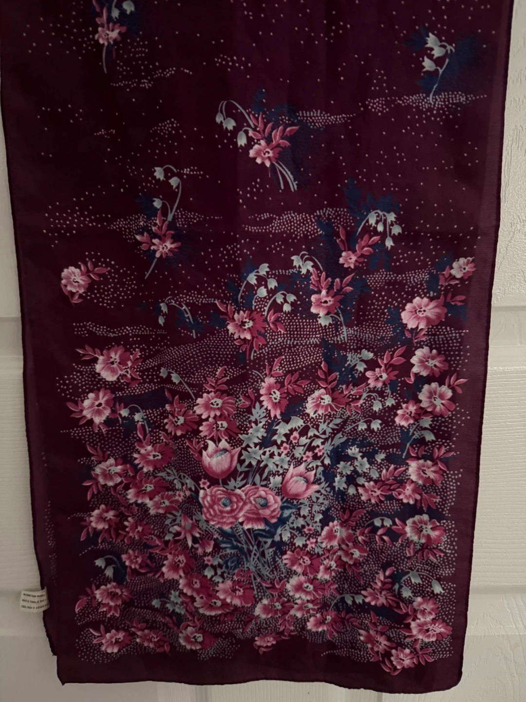 *Like New* Purple Floral Scarf - photo 2