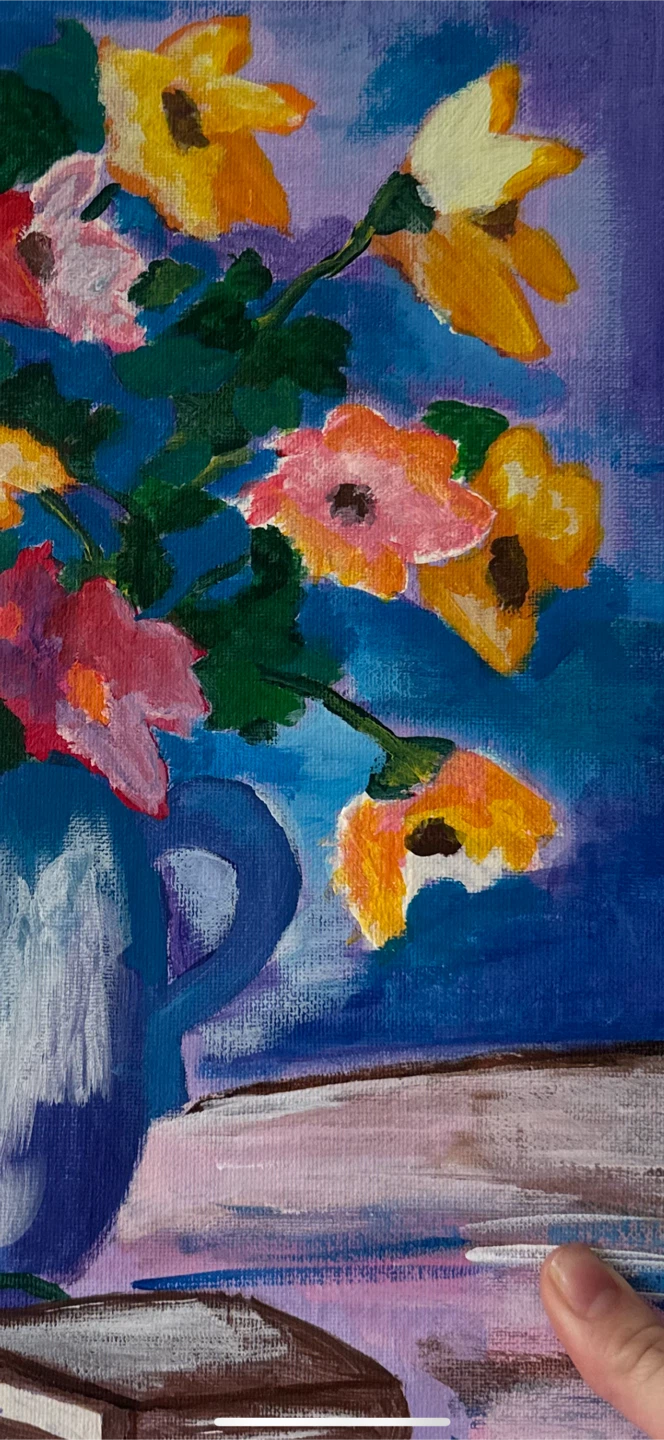 Original Acrylic Painting - Floral Still Life - photo 3