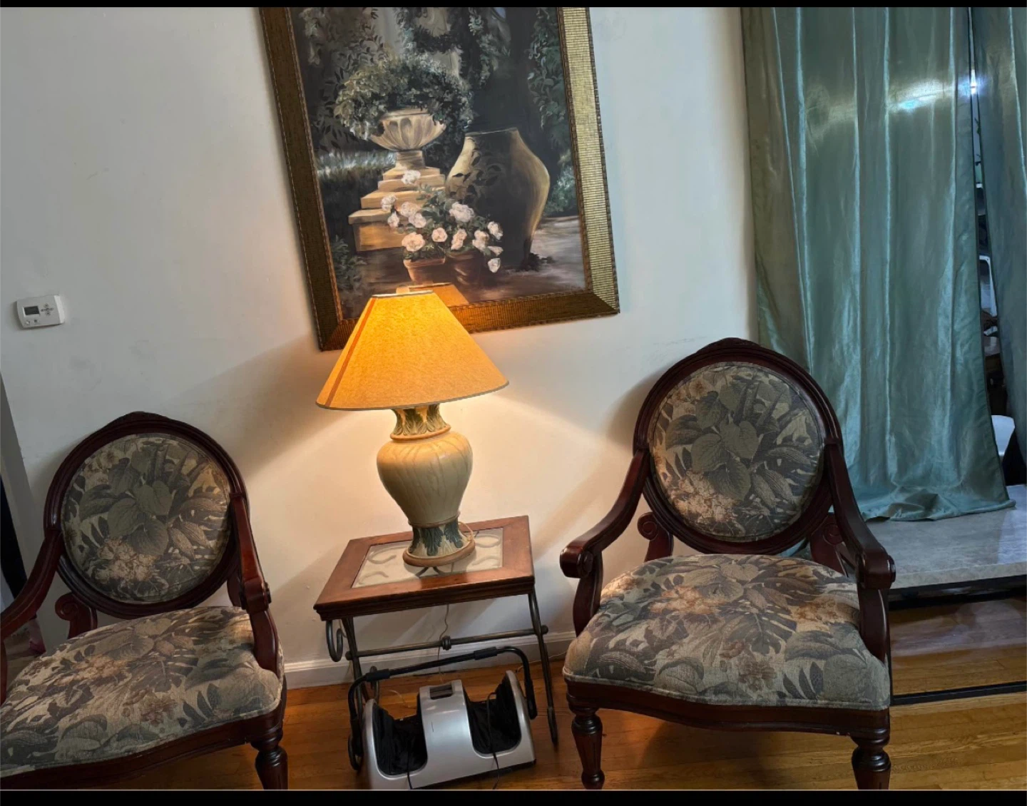 Loveseat Sofa with Floral Accent Pillows - photo 3