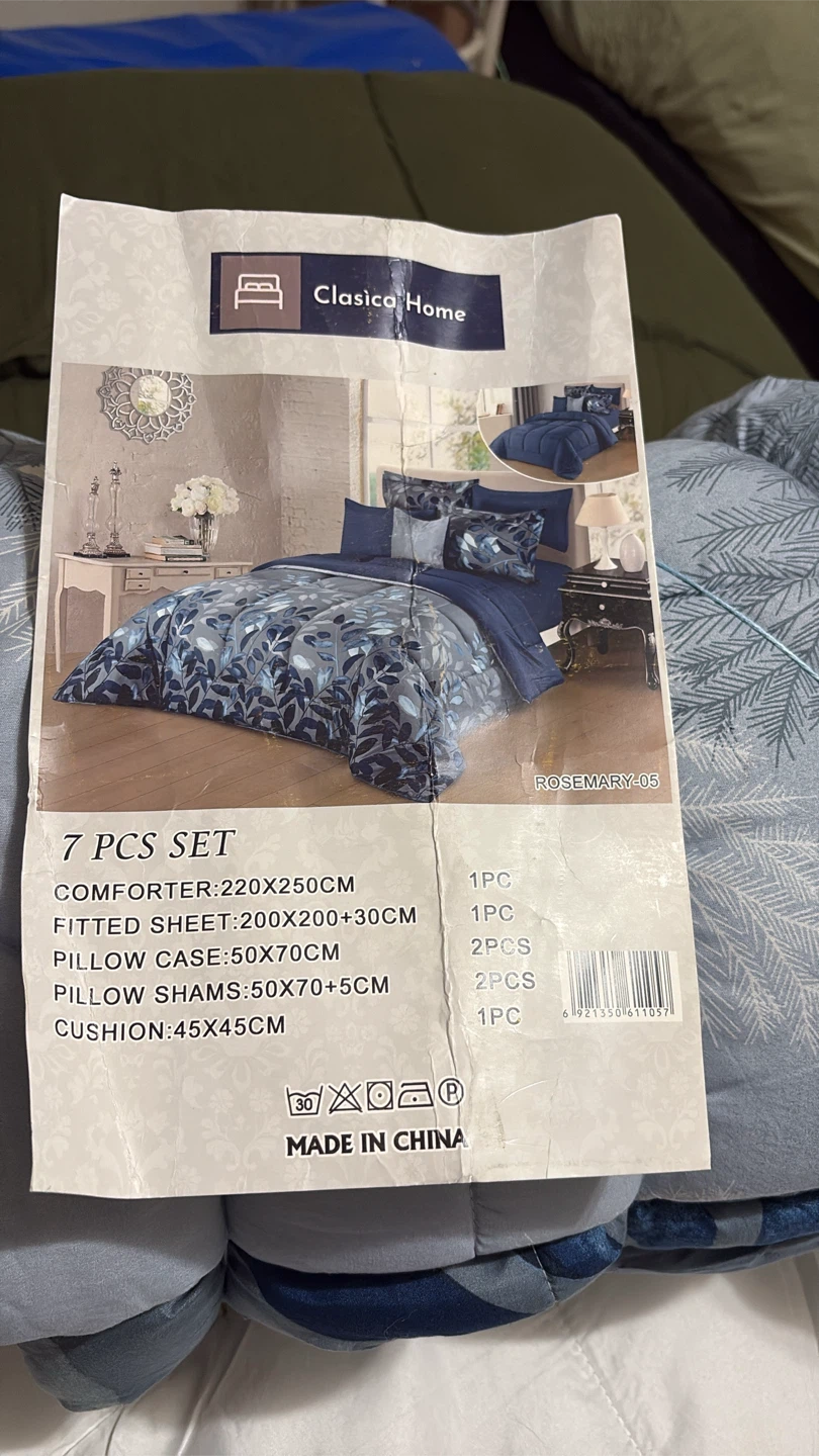 Clasica Home 7 Piece Bedding Set Rosemary-10