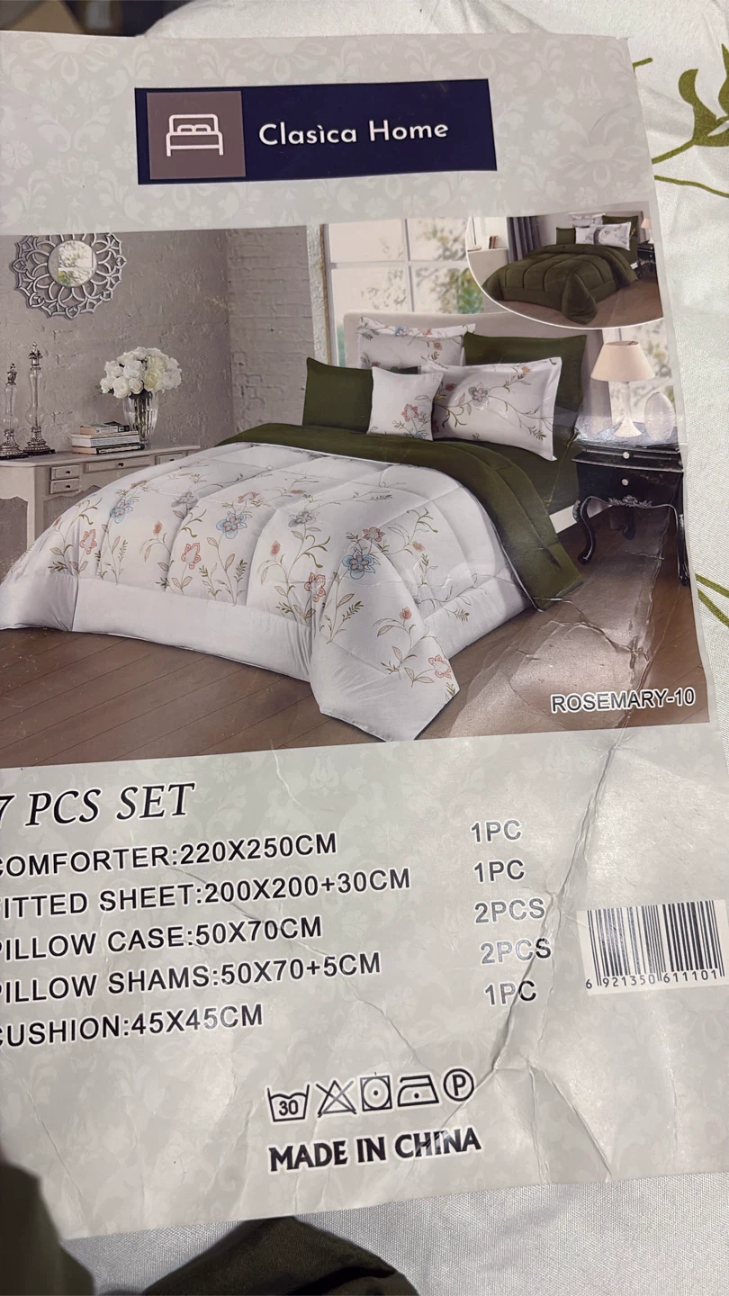 Clasica Home 7 Piece Bedding Set Rosemary-10 - photo 2