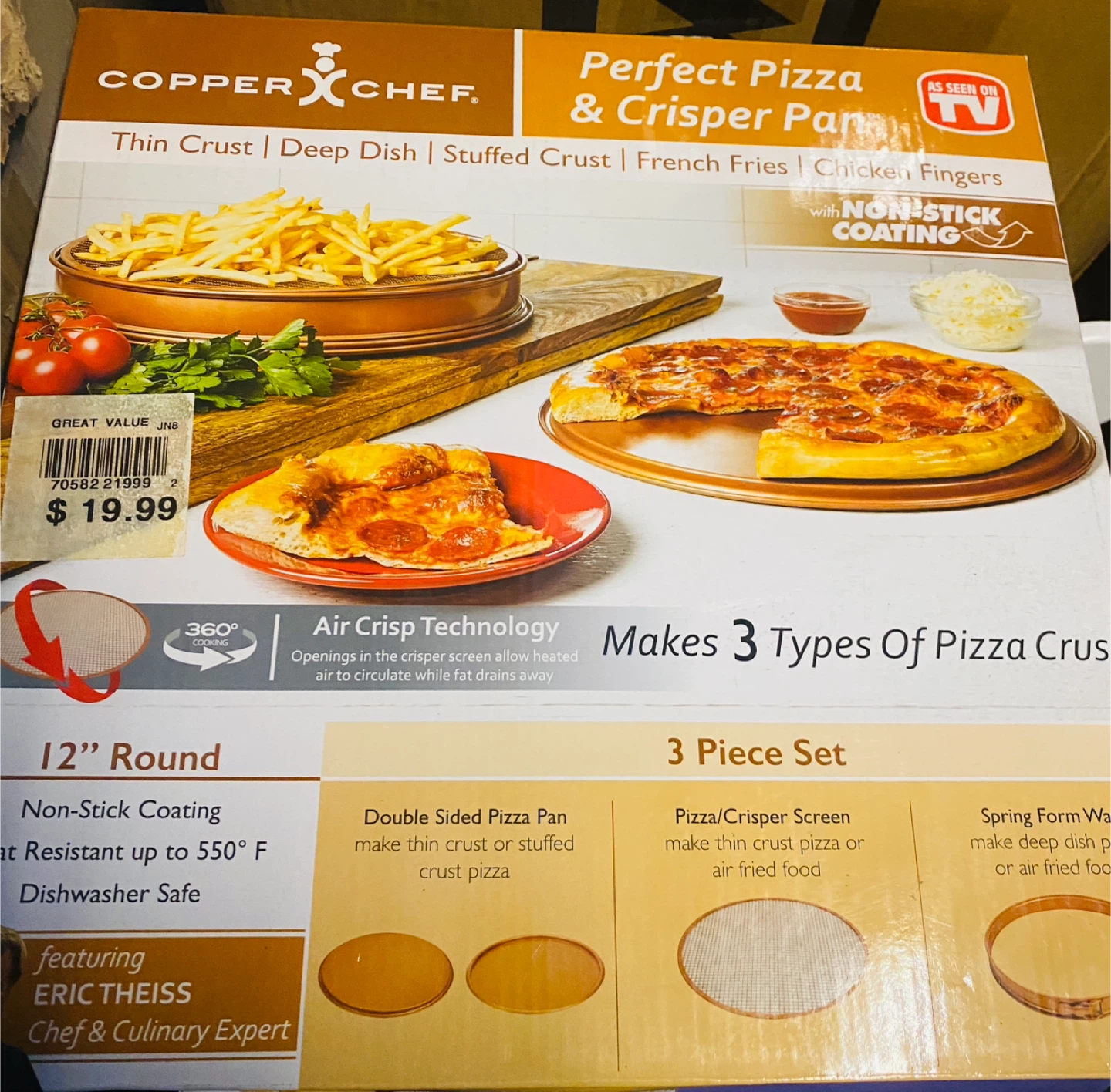 Copper Chef Perfect Pizza & Crisper Pan Set