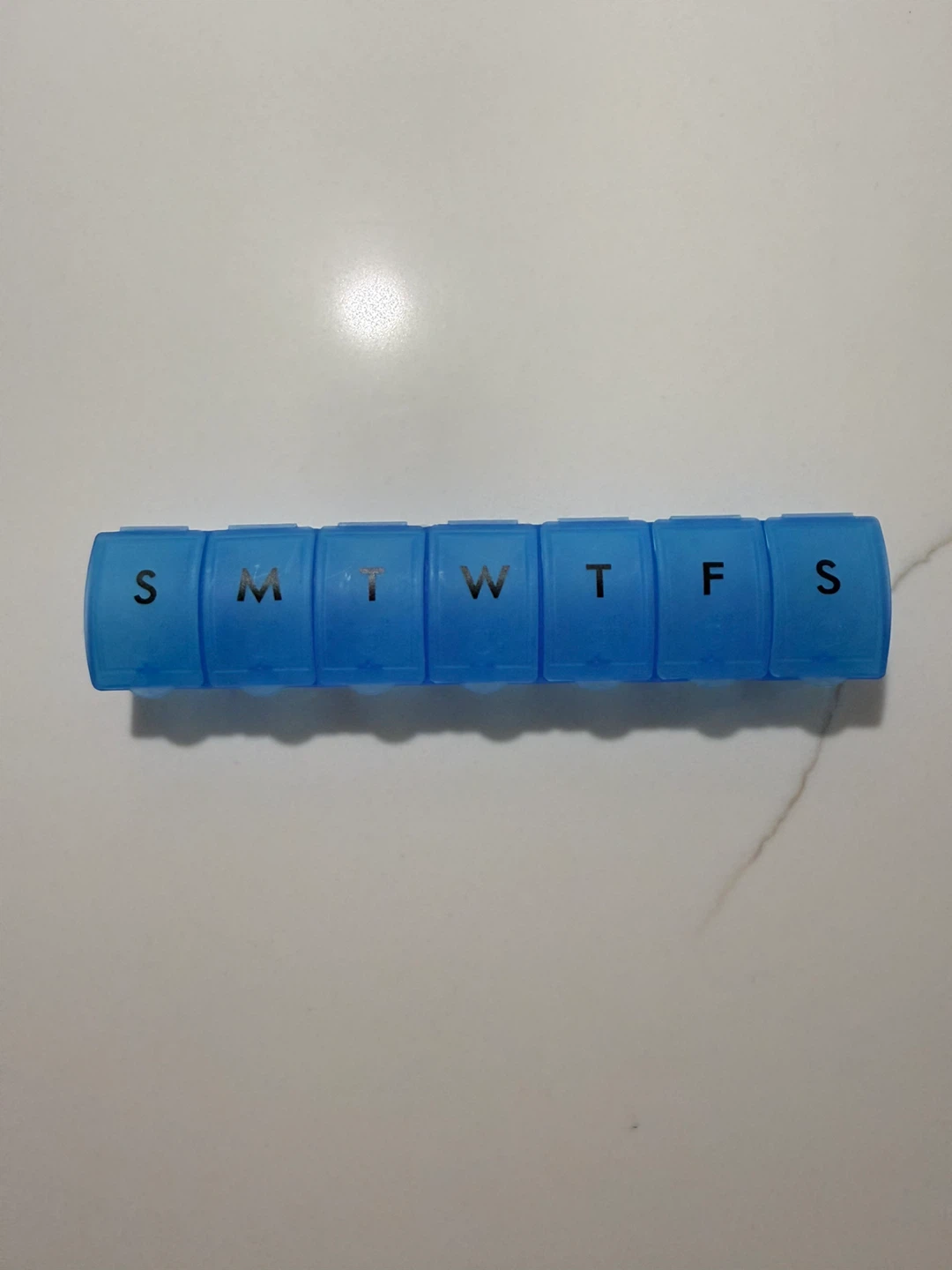 Blue Weekly Pill Organizer