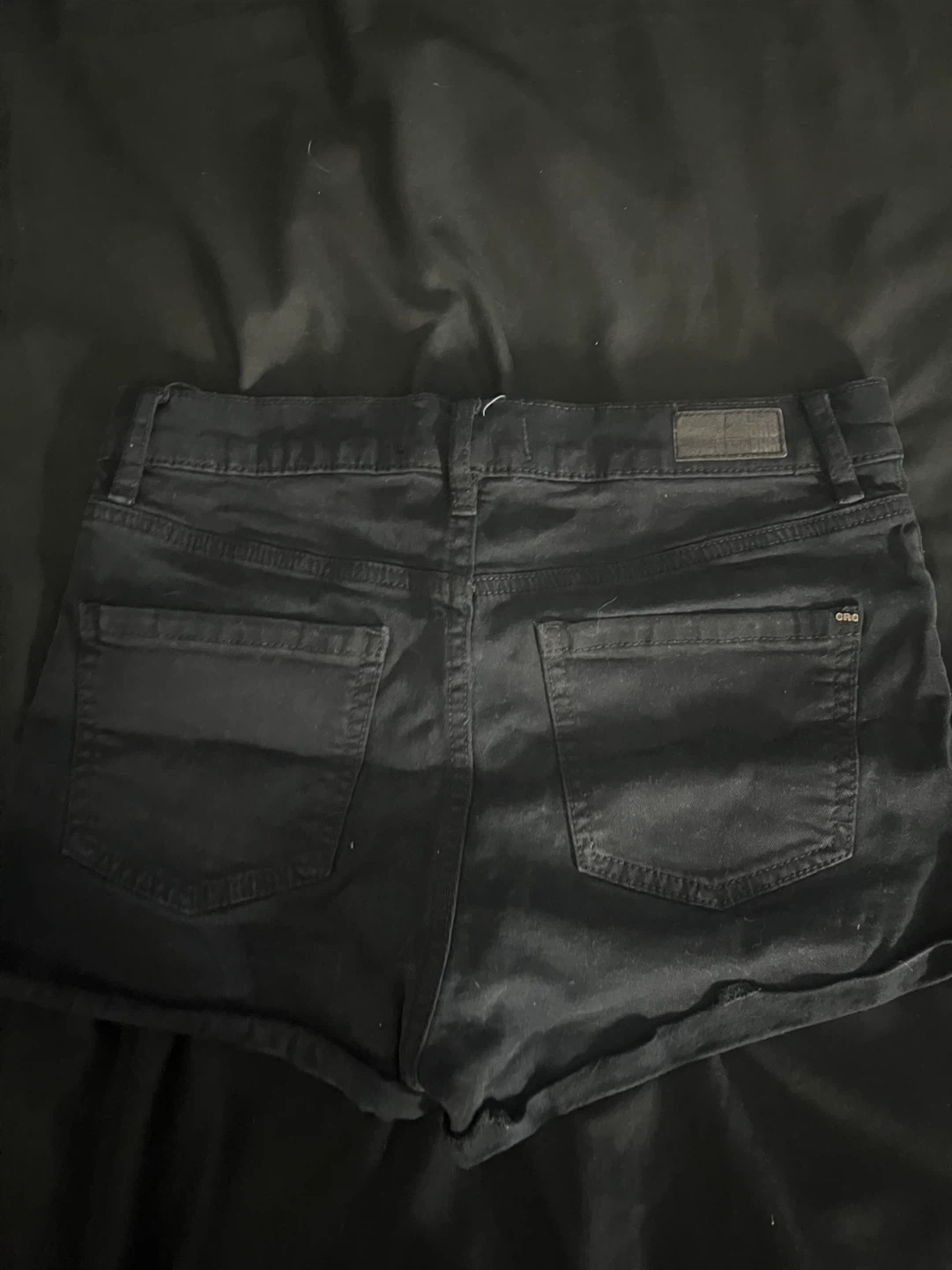 GRG DNM Black Stretch Denim Shorts - photo 2
