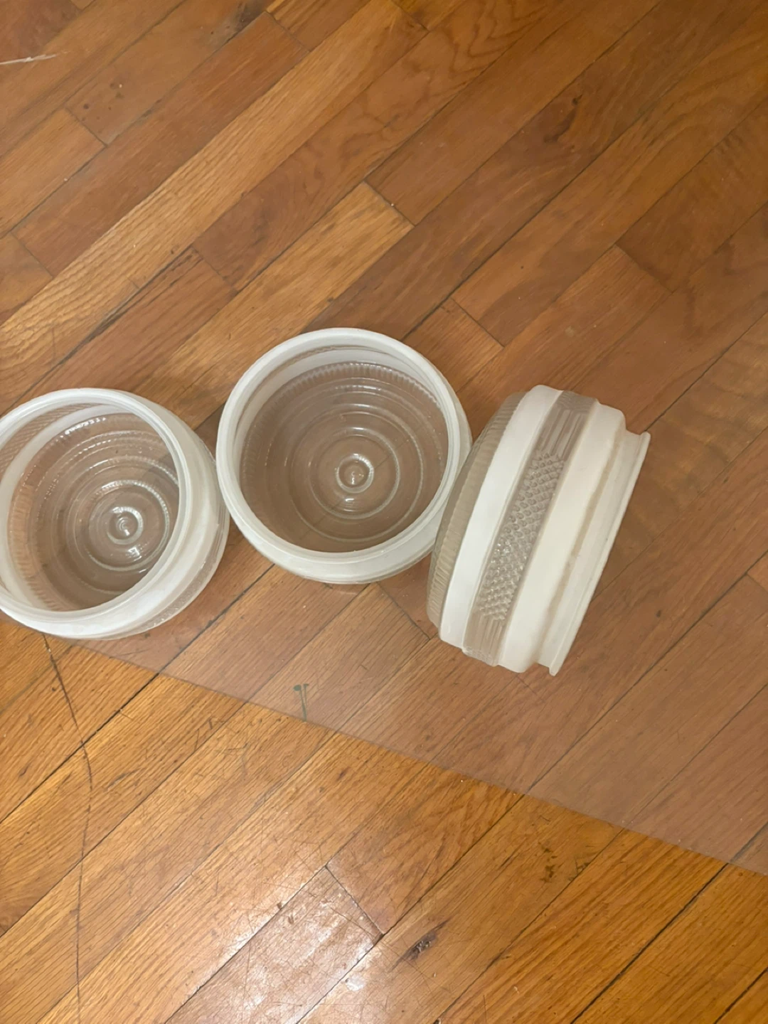 Lot of 3 Glass Lamp Shades