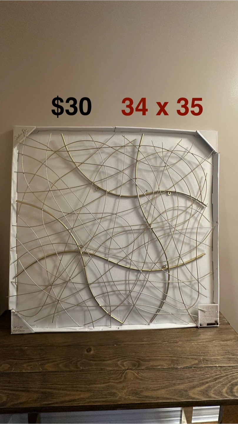 34" x 35" Metal Wall Decor Art