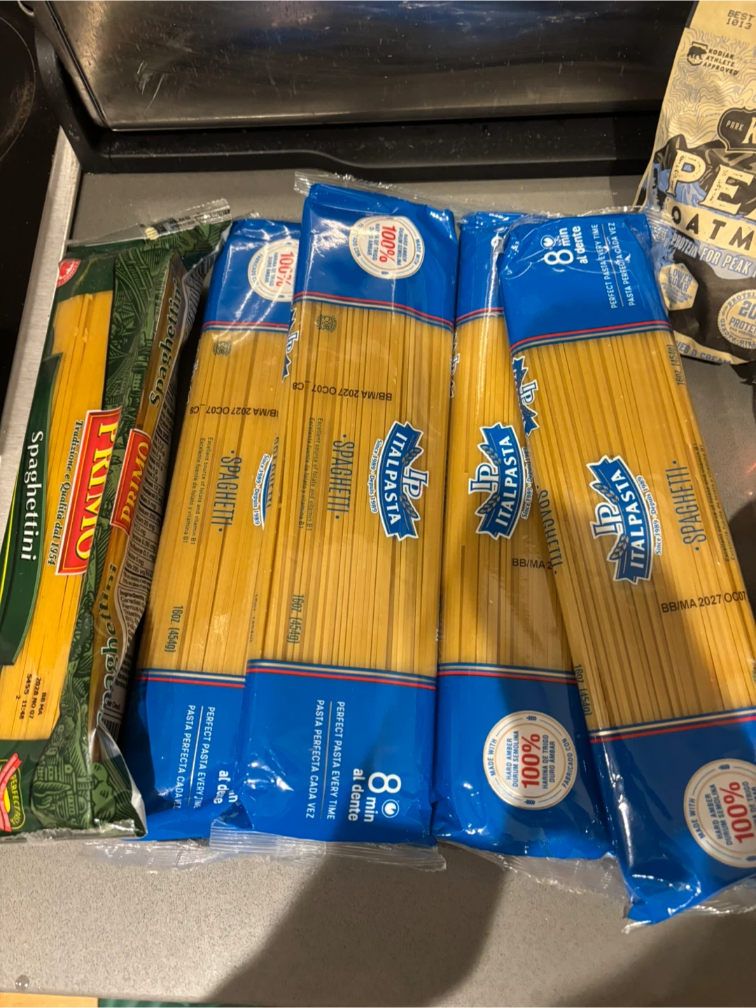 ItalPasta Spaghetti (4 packs) and Primo Spaghettini