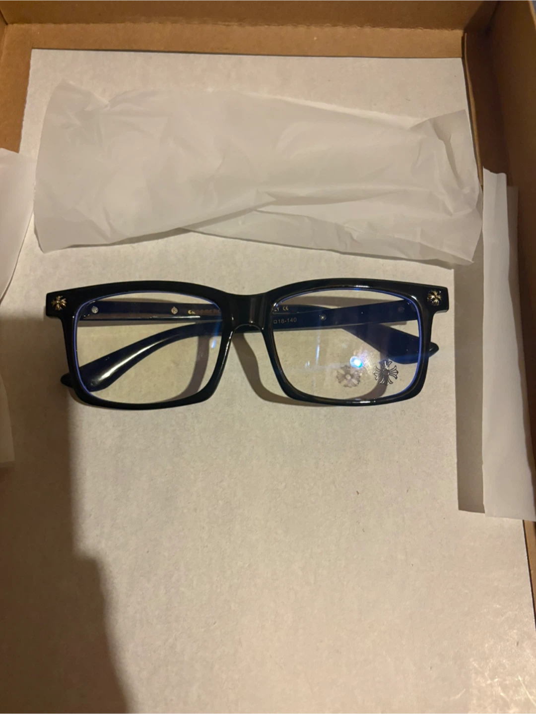 Black and gold Chrome heart glasses - photo 3