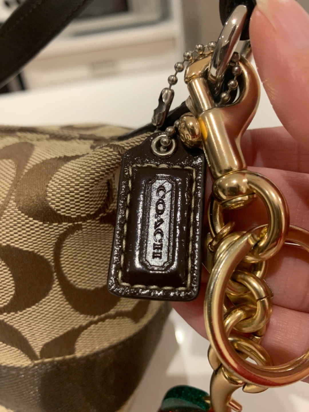🐻 New Coach Brown Signature Mini Demi Pouchette Shoulder Bag 🐻 - photo 4
