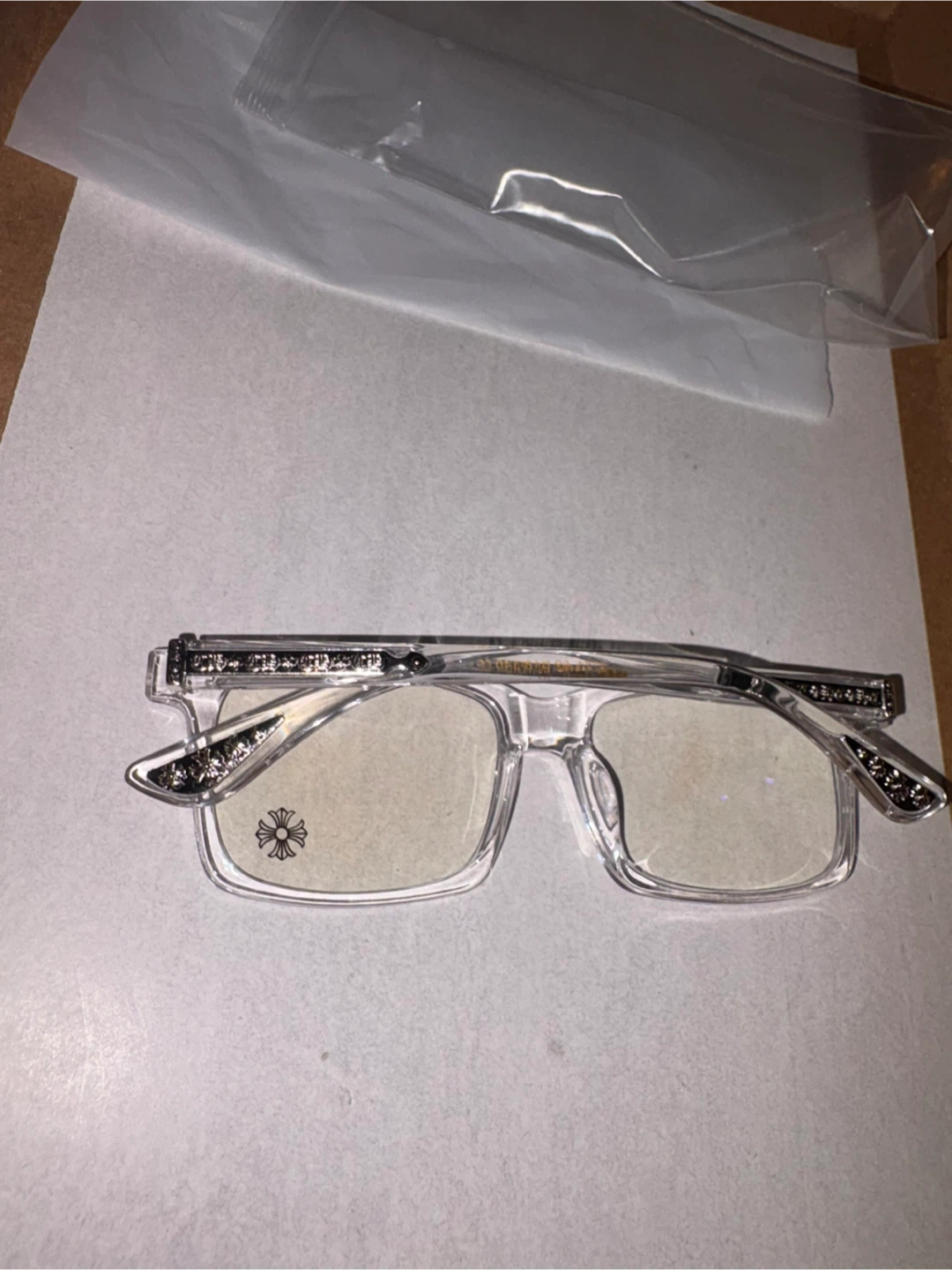Clear and silver Chrome Hearts Glasses - photo 3