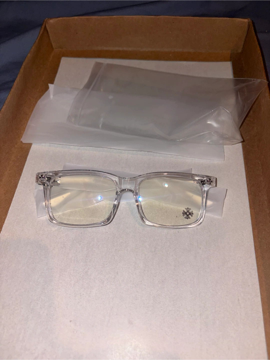 Clear and silver Chrome Hearts Glasses - photo 2