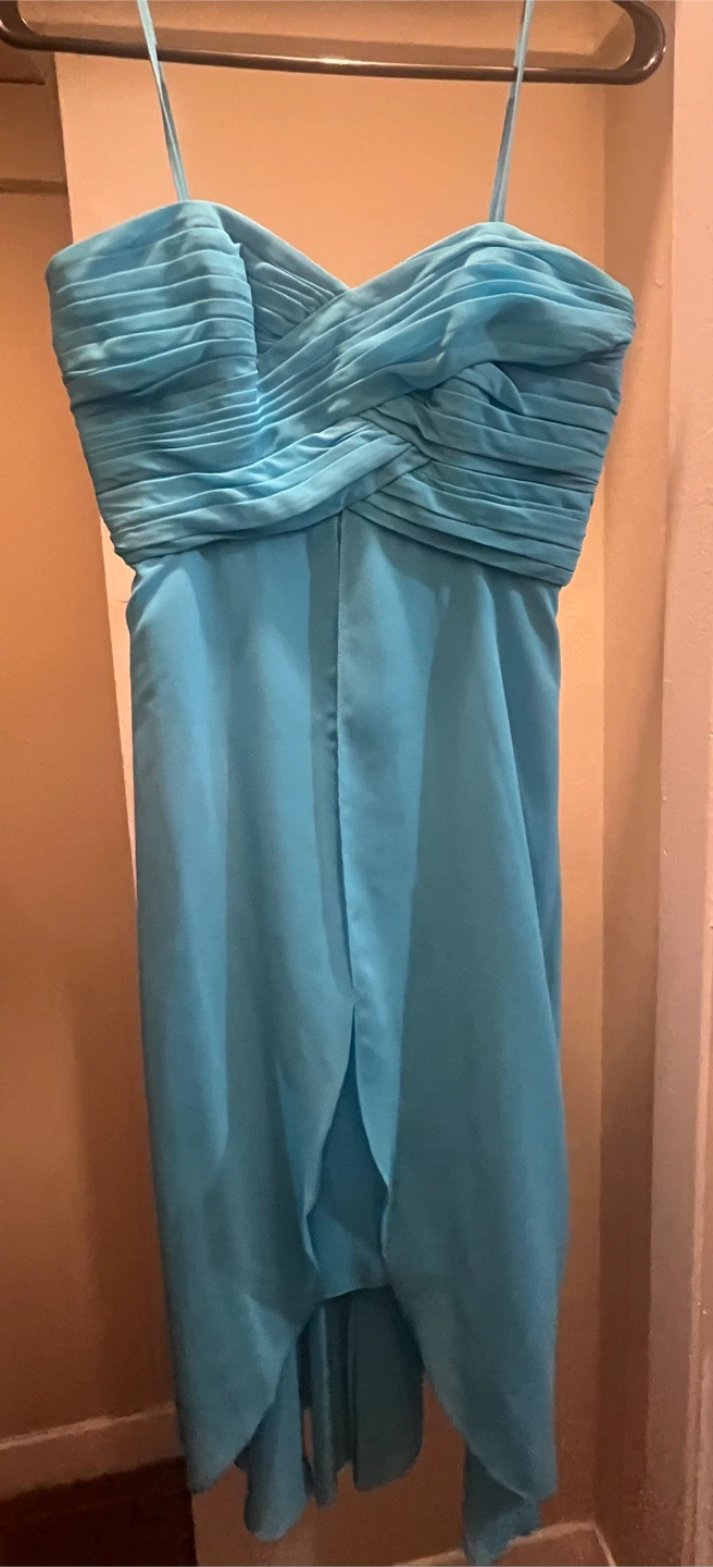 Royal Blue Strapless Ruched Dress - photo 3