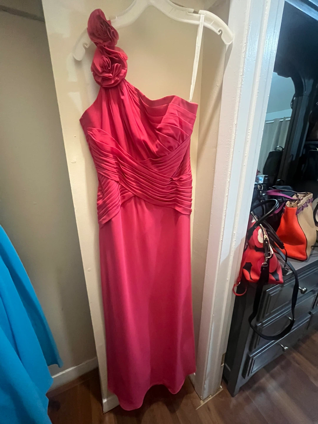 Royal Blue Strapless Ruched Dress - photo 2