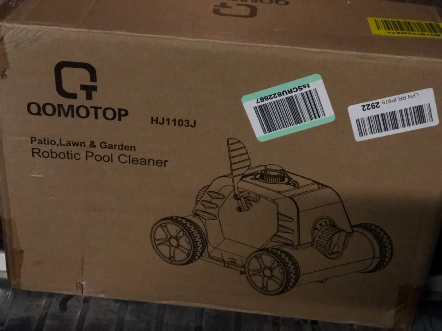 QOMOTOP HJ1103J Robotic Pool Cleaner for Patio, Lawn & Garden