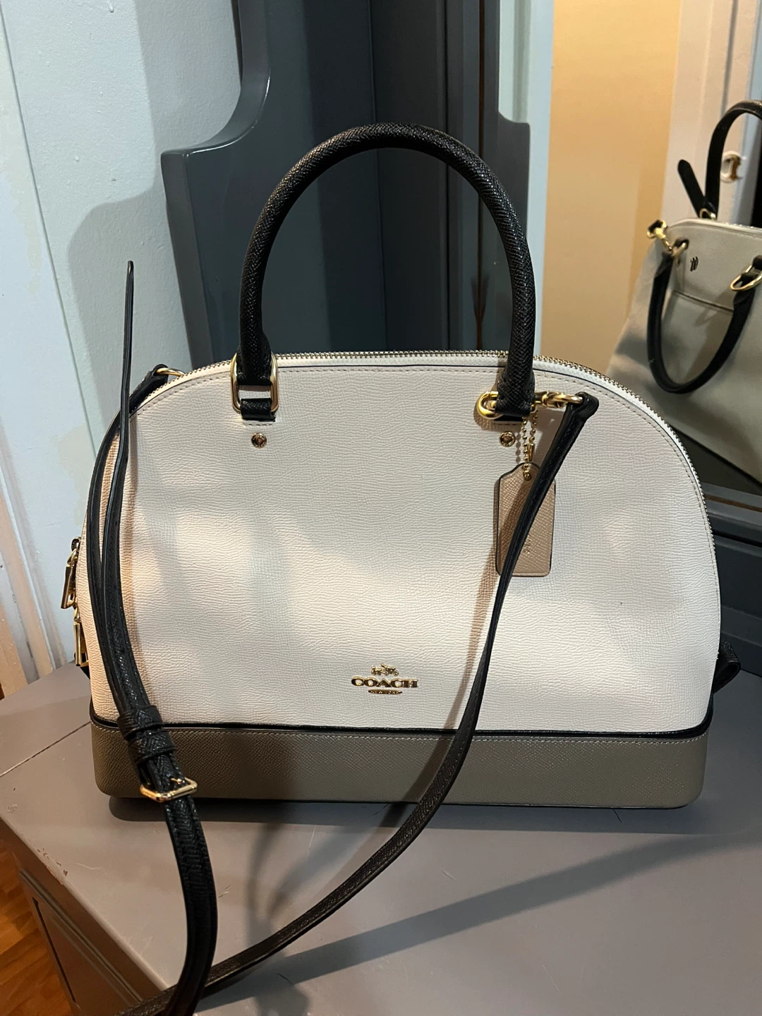 Kate Spade New York floral print dome satchel handbag