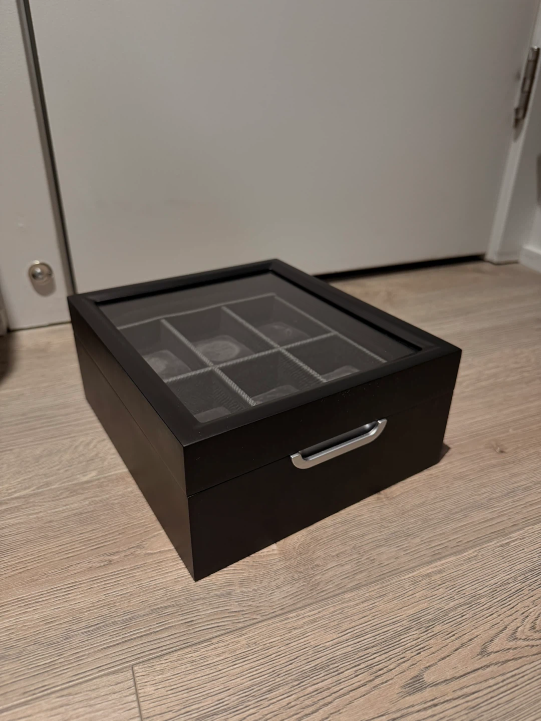 Black 6-Slot Watch Display Box