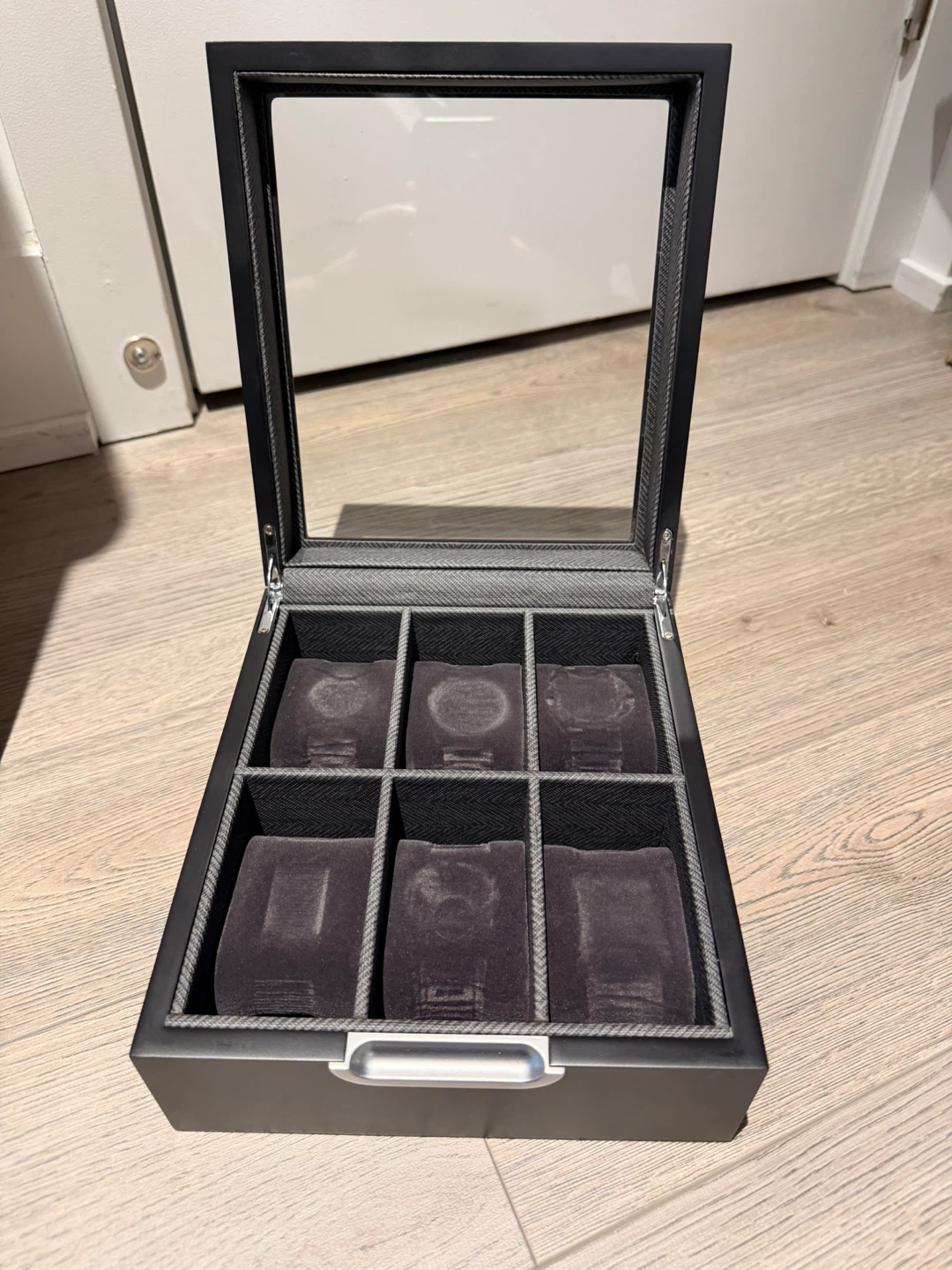 Black 6-Slot Watch Display Box - photo 4