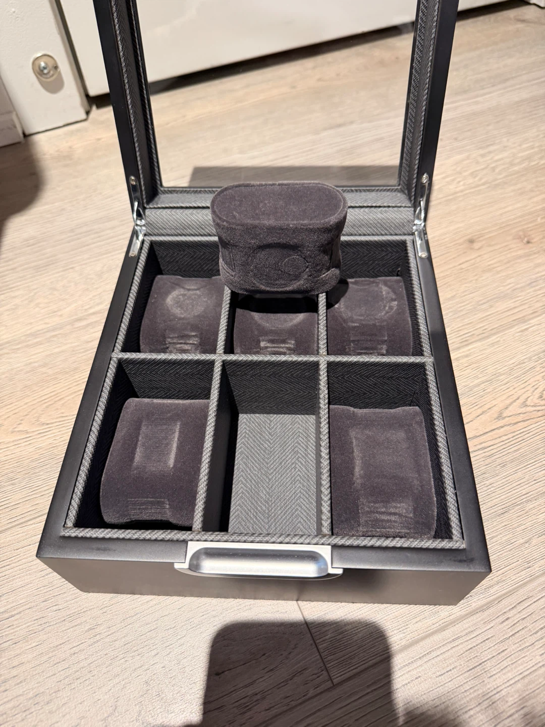 Black 6-Slot Watch Display Box - photo 5