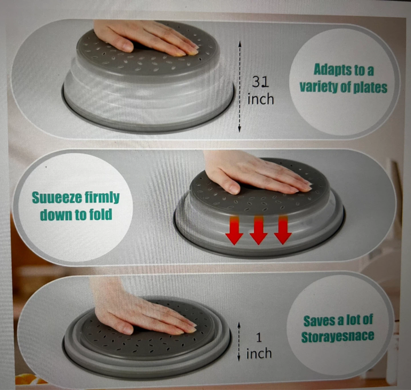 Collapsible Microwave Food Cover - photo 3