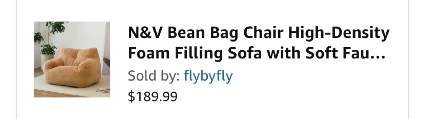 Bean Bag / Foam Chair - Puffy Structured - Brown - photo 2